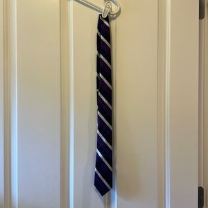 Nordstrom boys purple striped silk tie BNWT